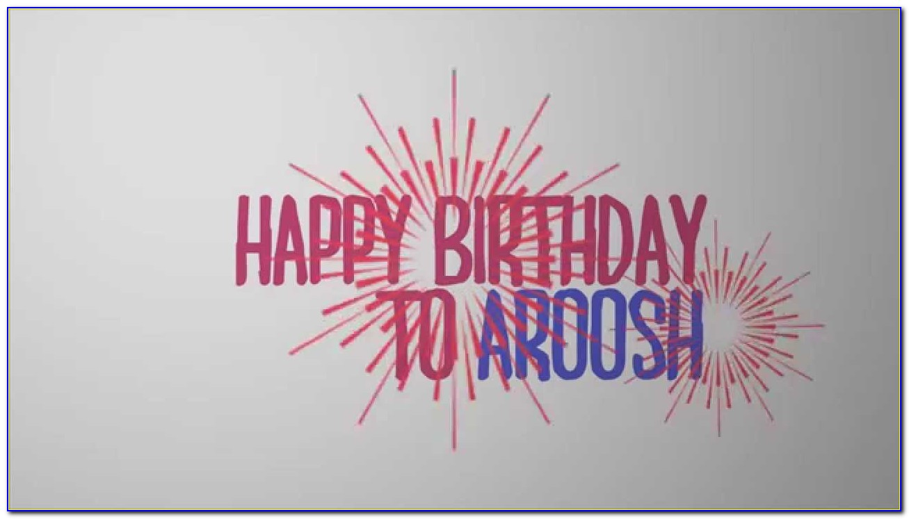 Adobe After Effects Birthday Templates Free Download