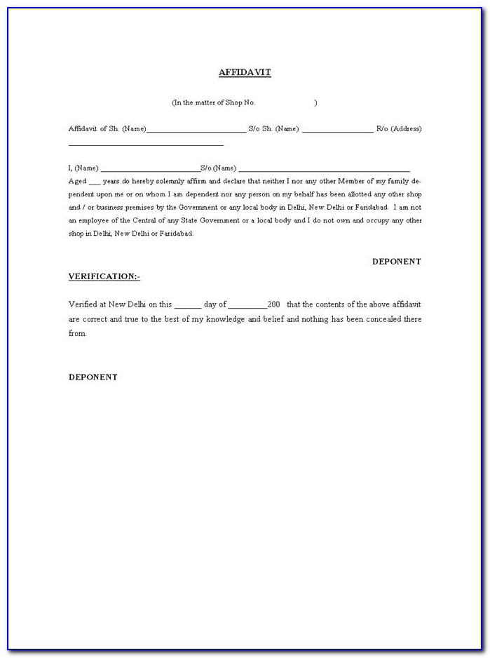 Affidavit Of Heirship California Template