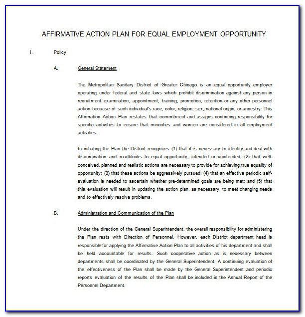 Affirmative Action Policy Template South Africa