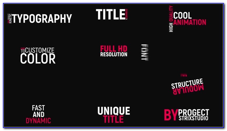 After Effects Kinetic Typography Template Free