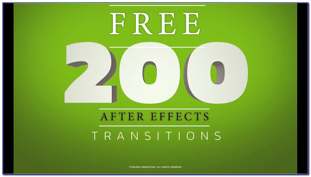 After Effects Transitions Templates Free Download