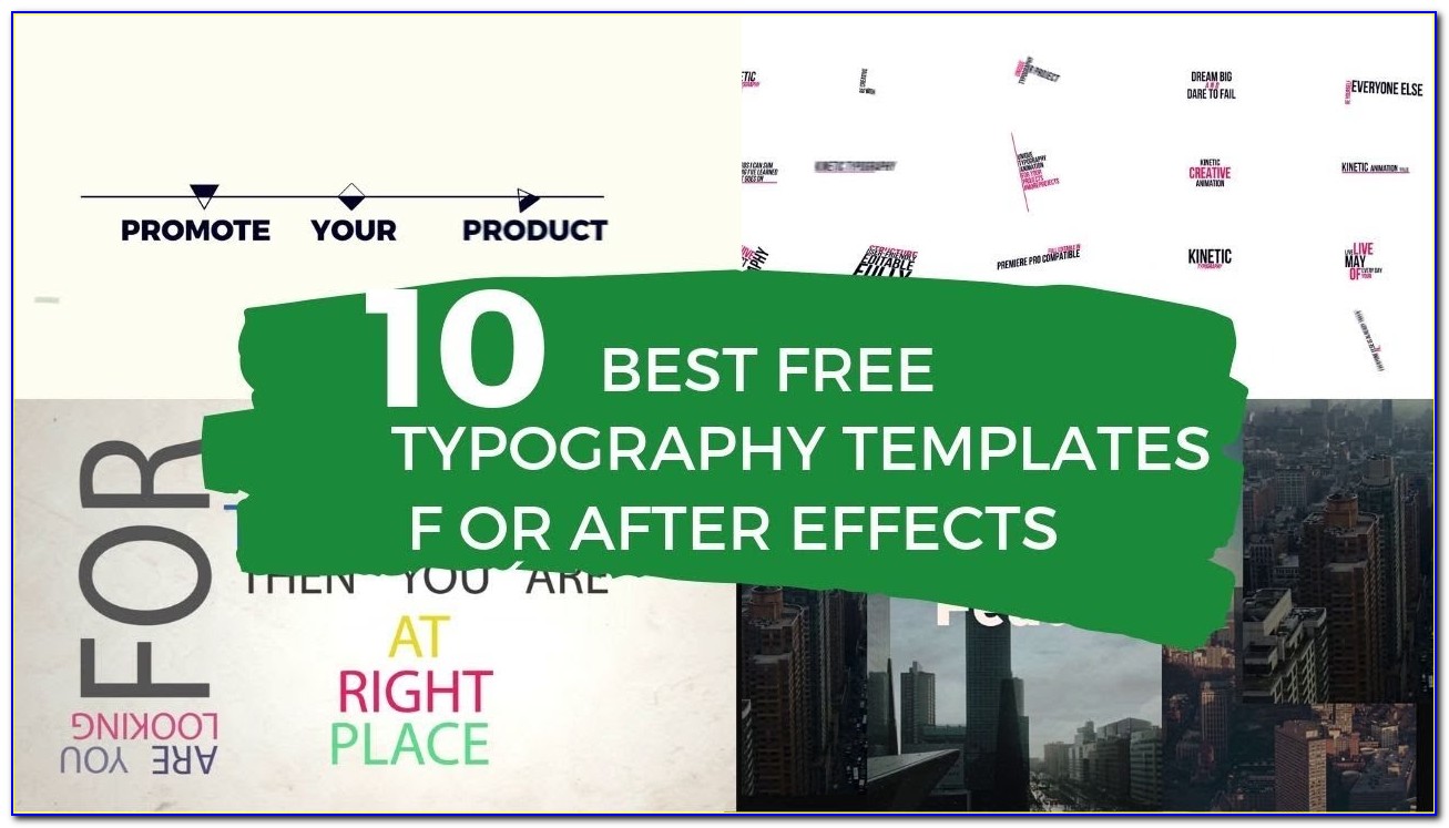 After Effects Typography Templates