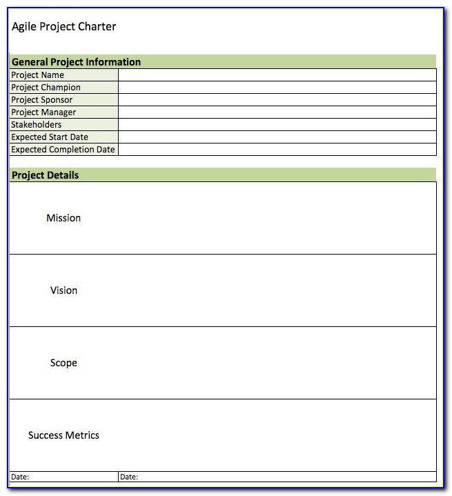 Agile Project Charter Document