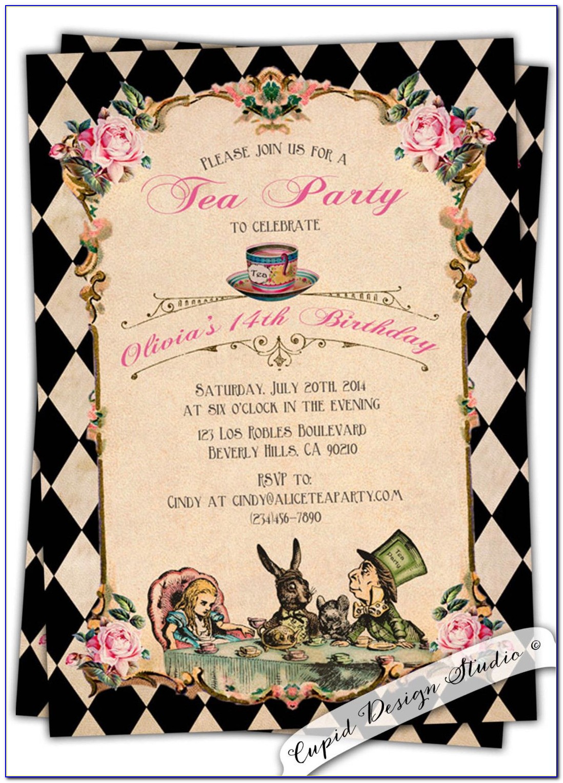 Alice In Wonderland Invitations Templates Free