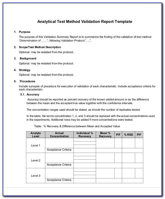 Analytical Test Method Validation Protocol Template