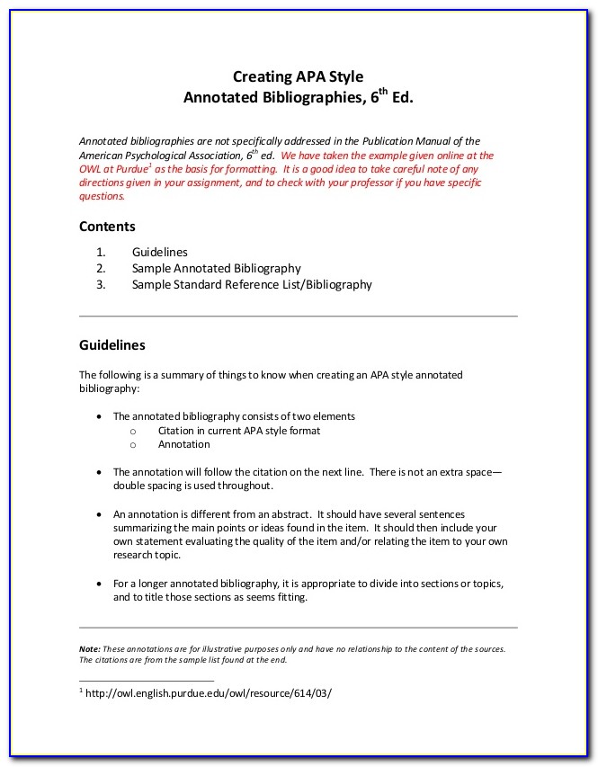 Annotated Bibliography Sample Apa Format Websites