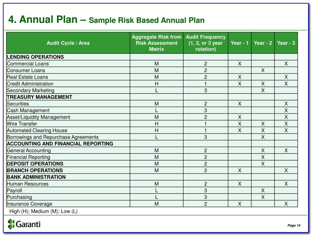 Annual Audit Plan Example
