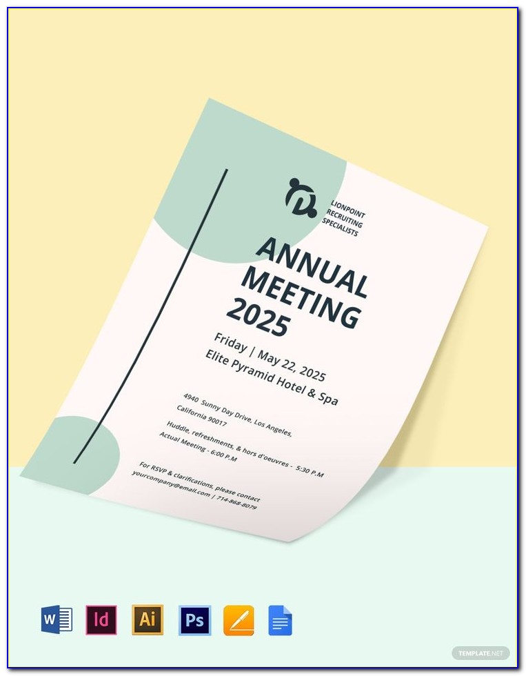 Annual General Meeting Invitation Template