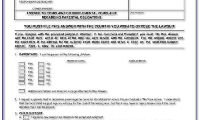 Answer To Summons Form Florida