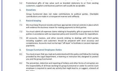 Anti Bribery And Corruption Policy Template Doc