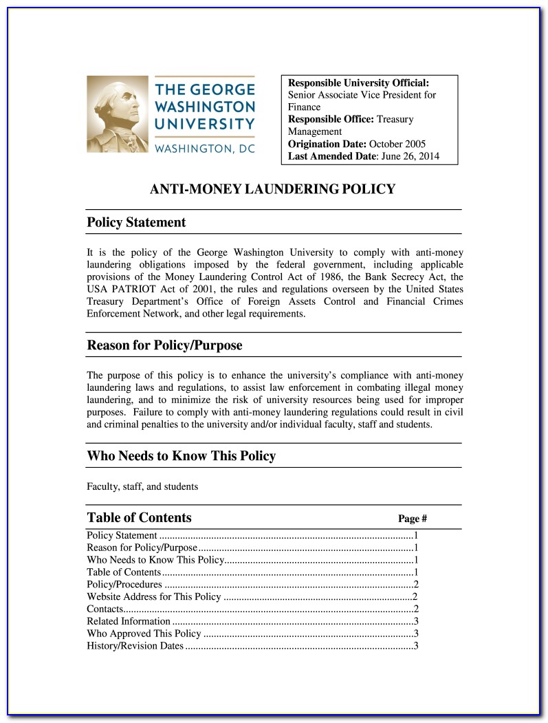Anti Money Laundering Policy Template Solicitors