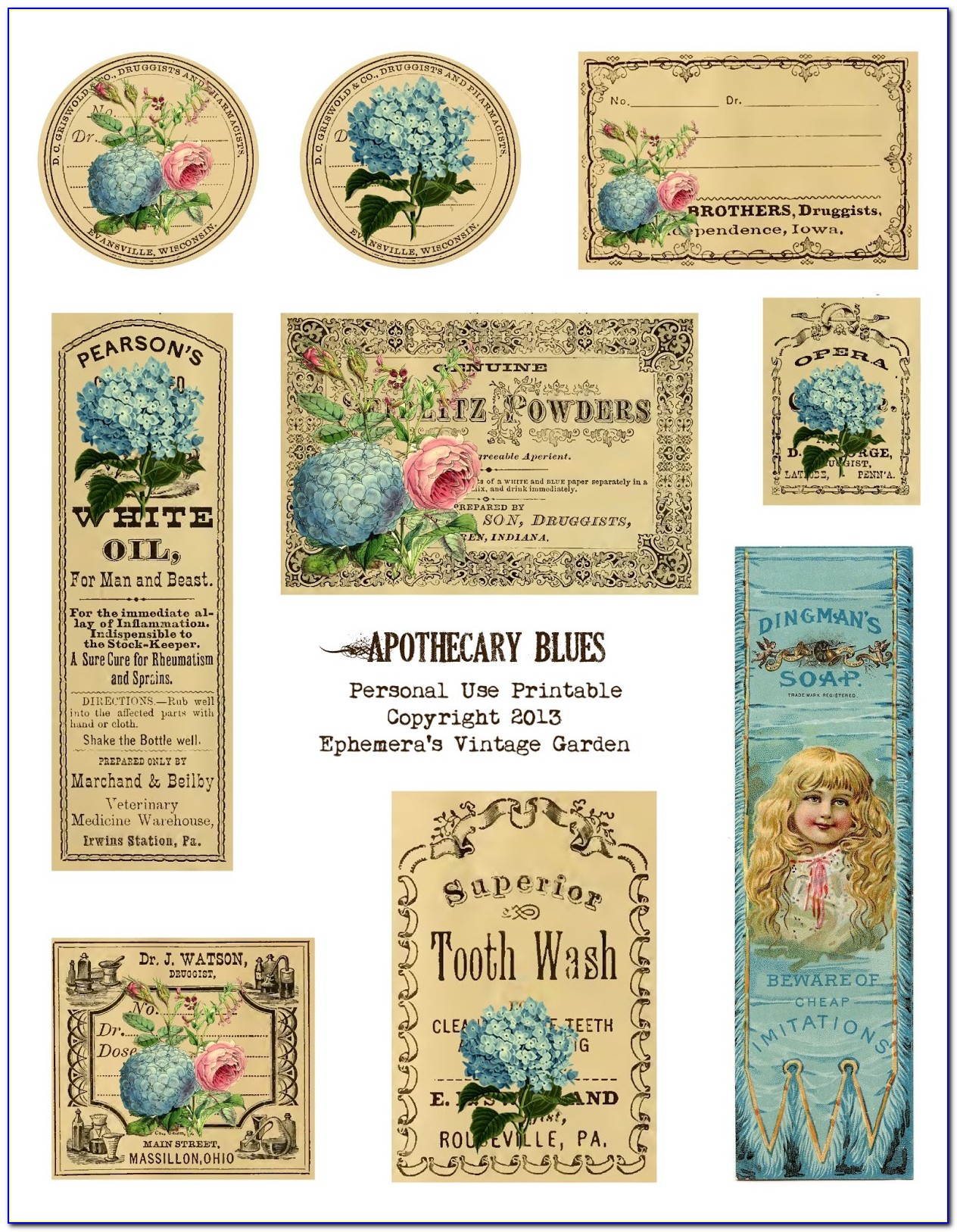 Apothecary Labels Template Free