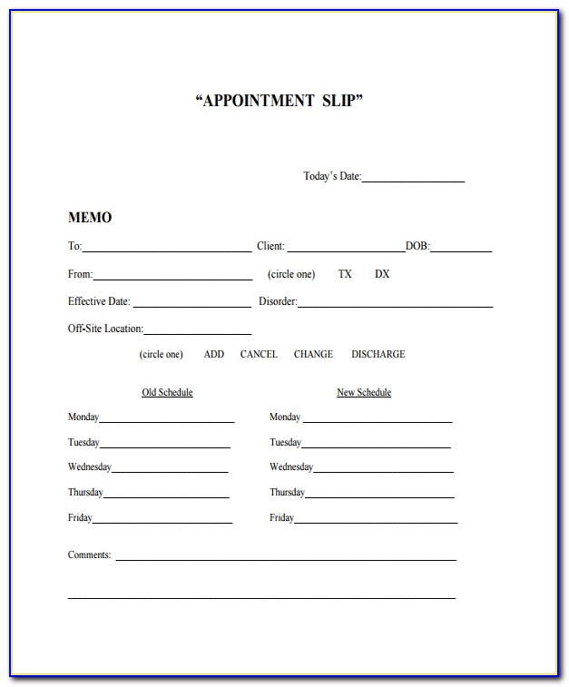 Appointment Reminder Letter Example