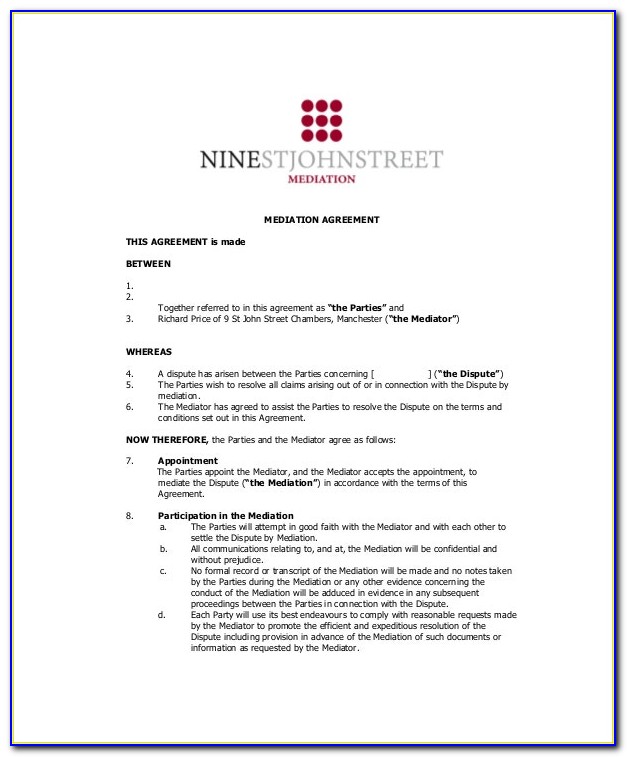 Arbitration Agreement Template South Africa