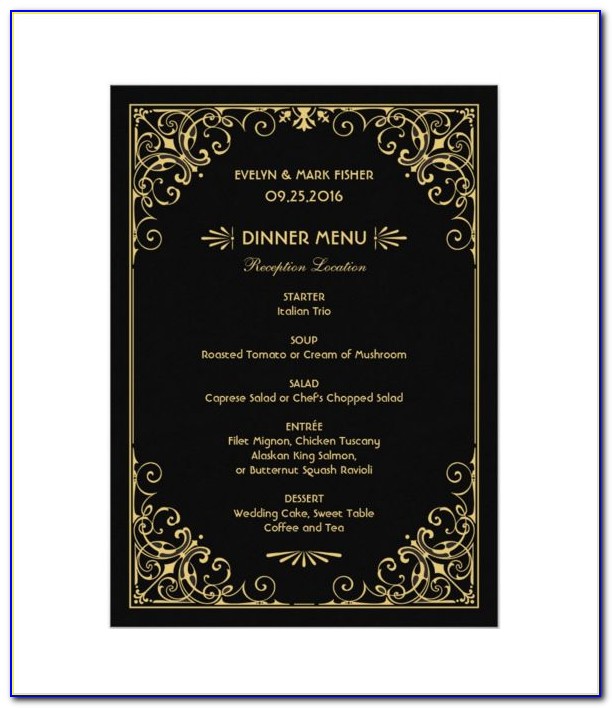 Art Deco Wedding Invitation Template Download