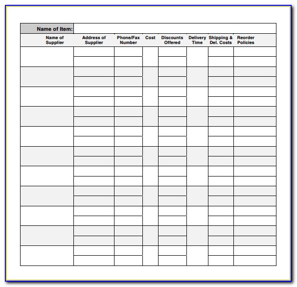 Asset Inventory Checklist Template