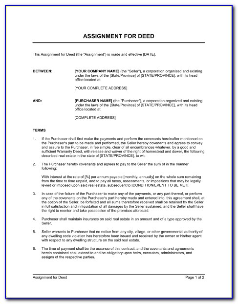 Assignment And Assumption Of Lease Form New York
