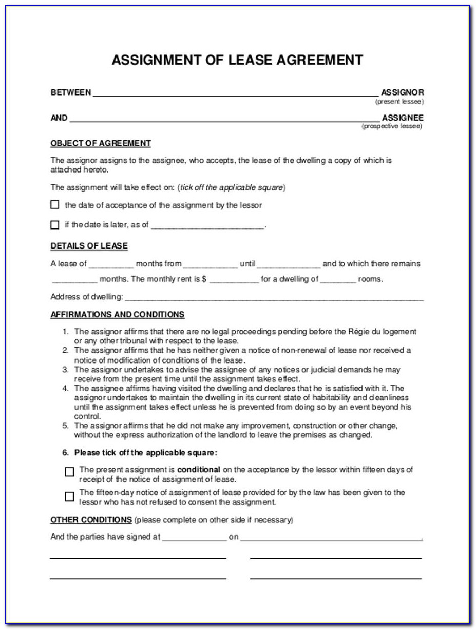 Assignment Of Lease Form Nsw