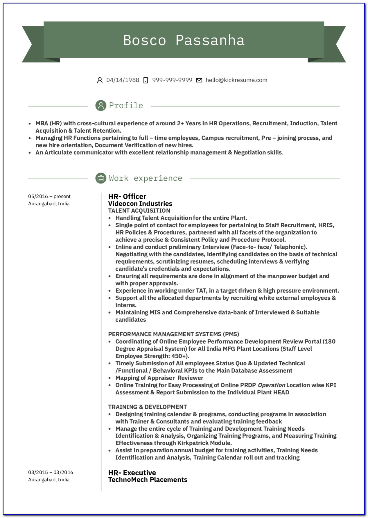 Assistant Manager Finance Resume Format