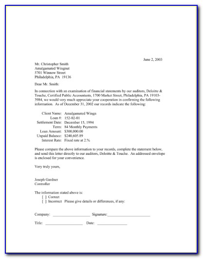 Audit Legal Confirmation Letter Sample