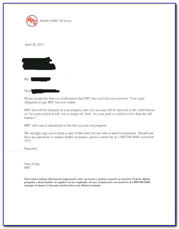 Auto Lien Release Letter Example