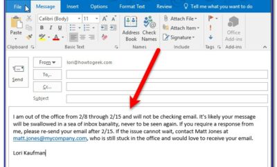 Auto Response Email Message Examples