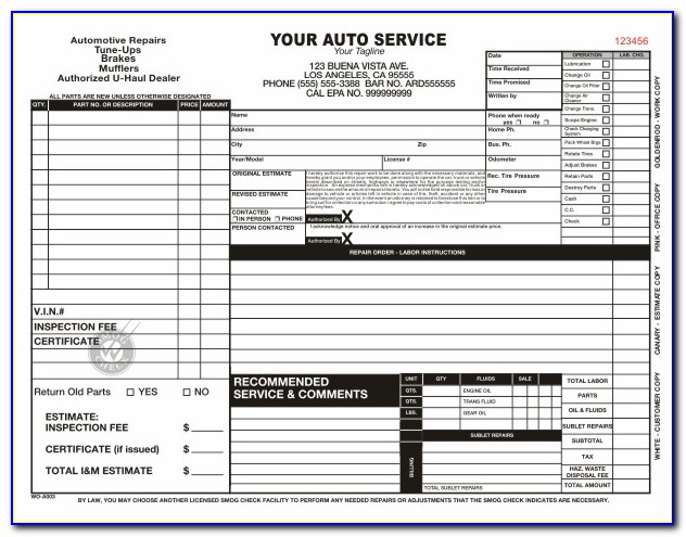 Automotive Service Technician Resume Template