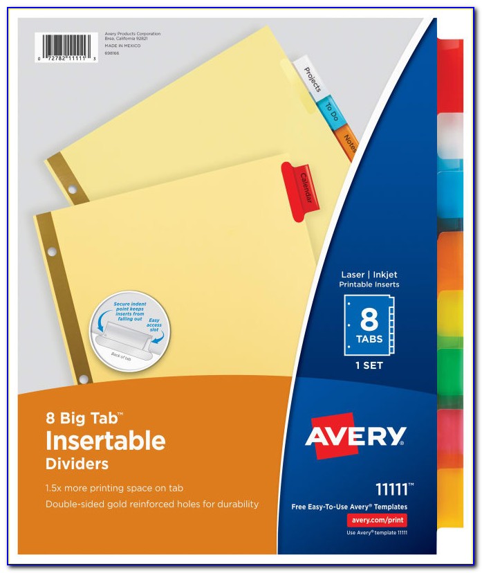 Avery 8 Tab Divider Template Download