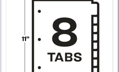 Avery Divider Tab Inserts 8 Template