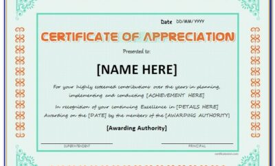 Certificate Of Appreciation Template Powerpoint Free