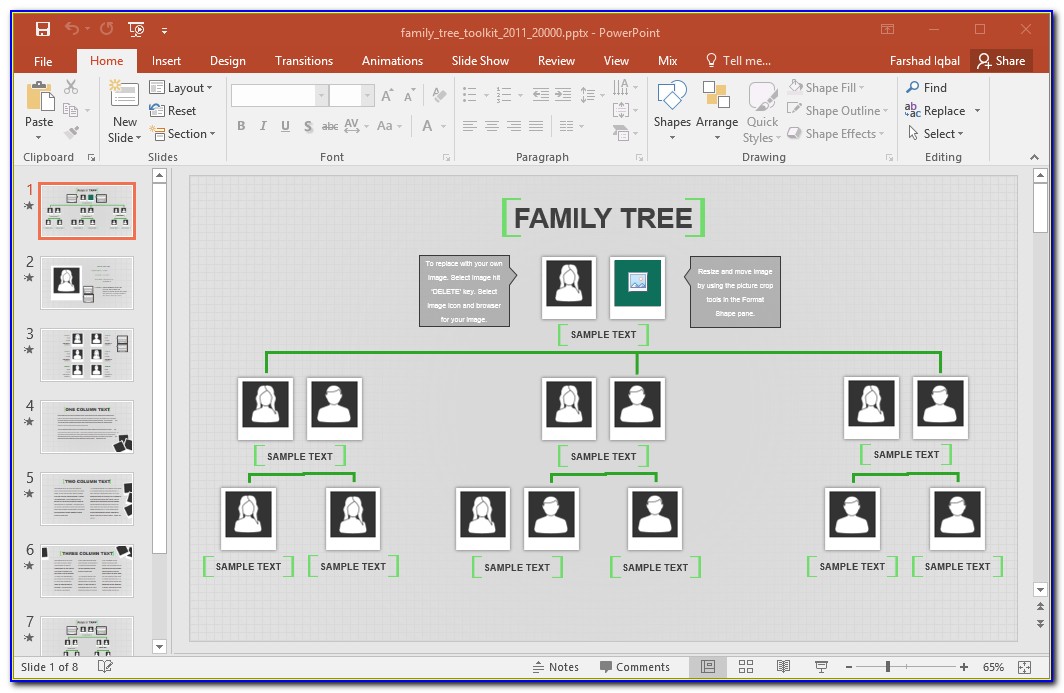 Family Tree Chart Template Excel