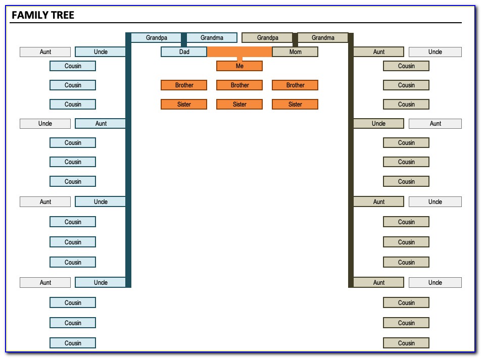 Family Tree Chart Template Microsoft Word