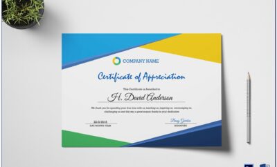 Free Appreciation Certificate Template Vector
