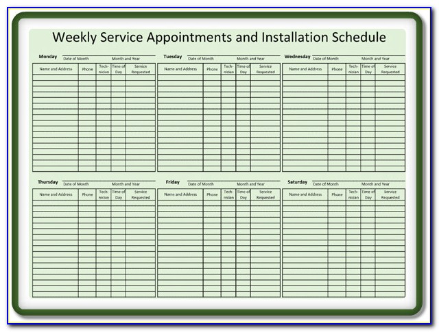 Free Online Appointment Scheduling Template