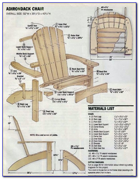 Modern Adirondack Chair Plans With Templates