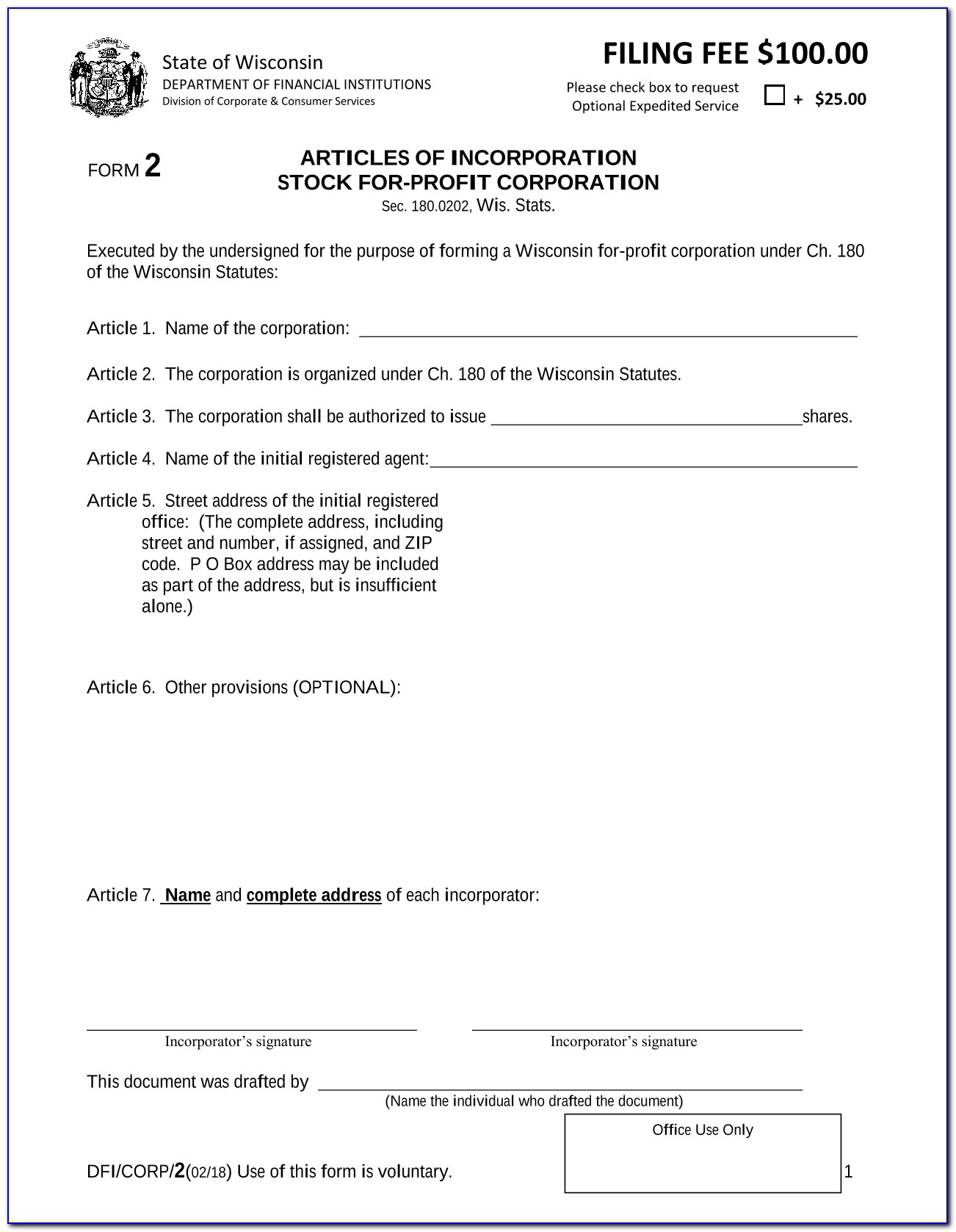 Sample Articles Of Incorporation Nonprofit Pa