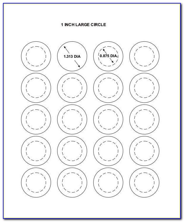 1 Inch Circle Label Template