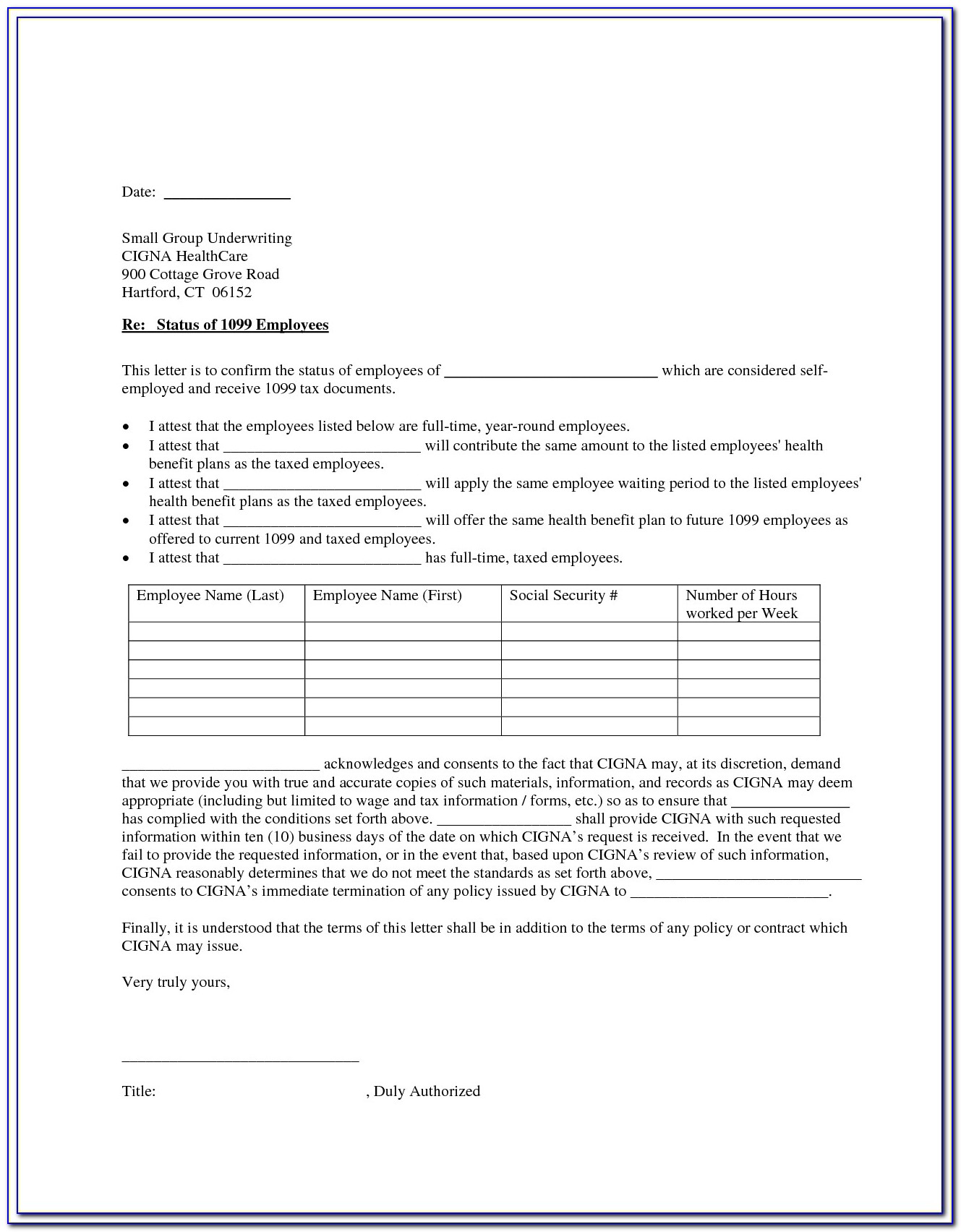 1099 Contract Employee Tax Form