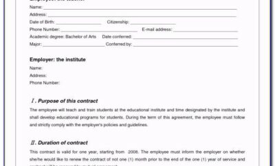 1099 Employee Contract Template