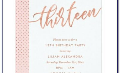 13 Th Birthday Invitations Templates