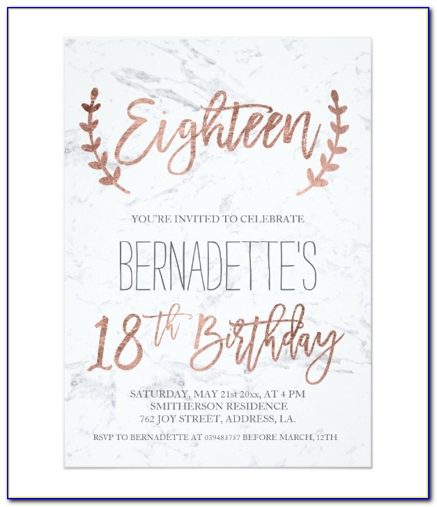18 Birthday Invitation Designs