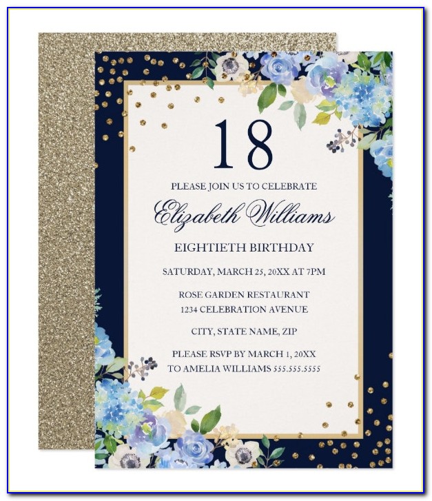 18 Birthday Invitation Sample