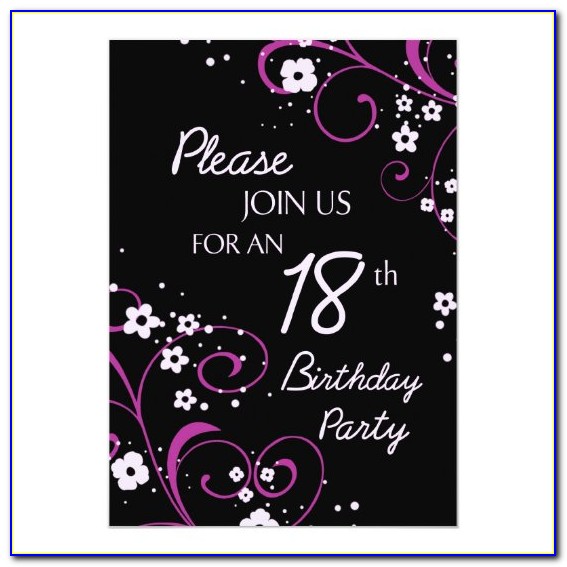 18th Birthday Invitation Template
