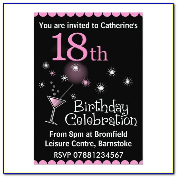 18th Birthday Invitation Templates Printable Free