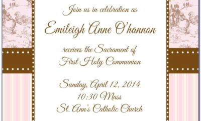 1st Communion Invitation Templates