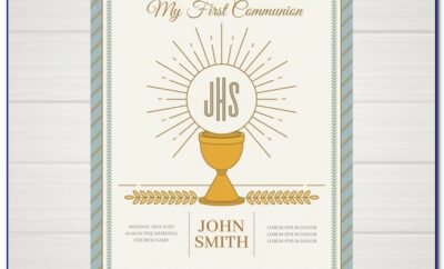 1st Communion Invitation Templates Free