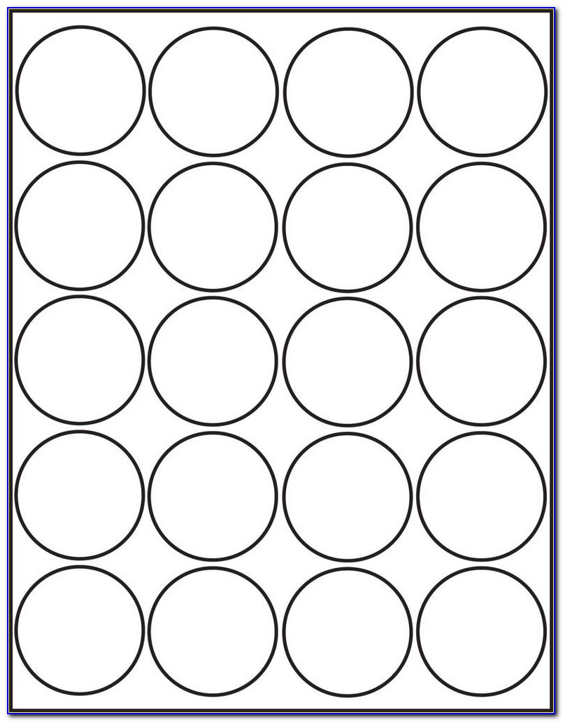 2 Inch Round Label Template 12 Per Sheet