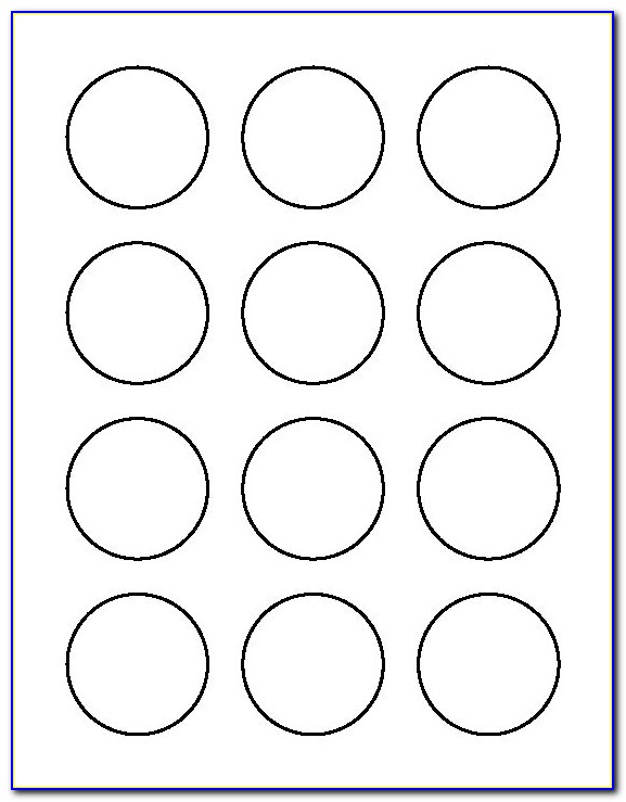 2 Round Label Template 12 Per Sheet