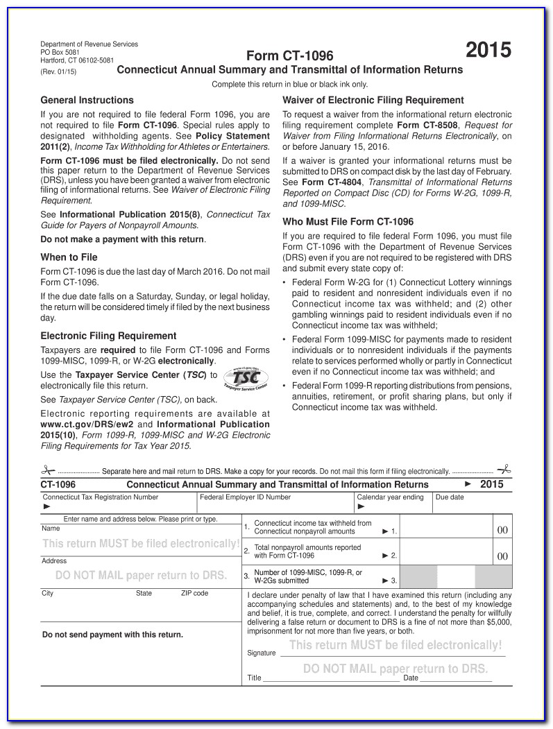 2011 Irs Form 1096 Template