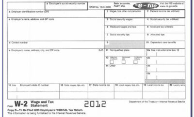 2013 W2 Form For Employees